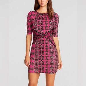 M Missoni Pink Geometric Print Dress Size XS